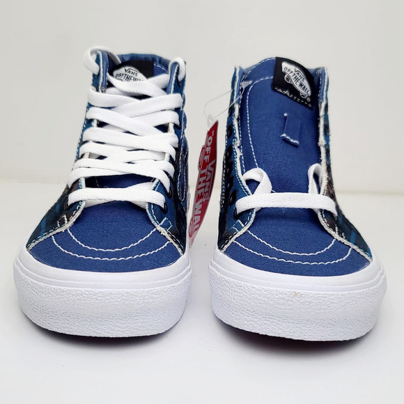 VANS SK8-HI Bolt Big Reveal Classics Skate Shoes Blue Canvas Sneakers Women's 6 - Picture 8 of 10